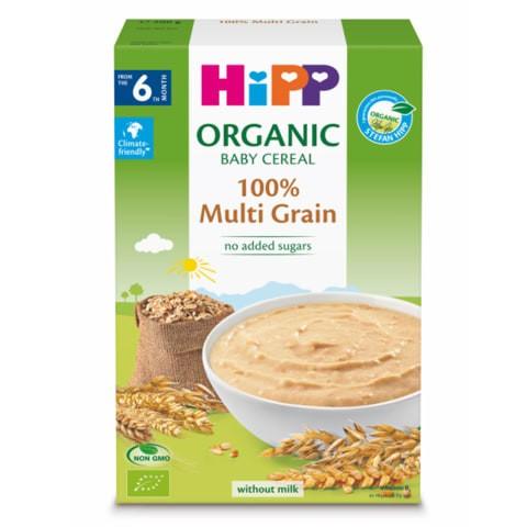 HiPP 100% Multi Grain Organic Baby Cereal 200 G - 3 Pack EmmBaby