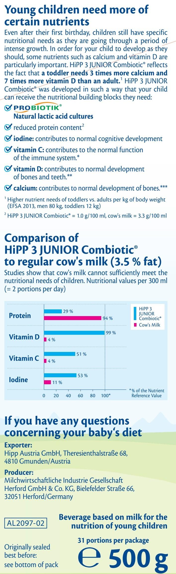 HiPP 3 Junior Combiotic follow-on milk, 500 g