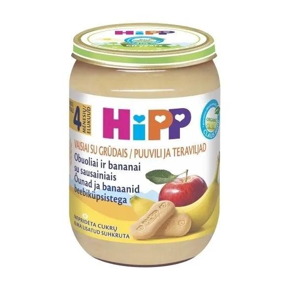 HiPP Apple And Banana With Biscuits Puree 190G - 6 Jars EmmBaby
