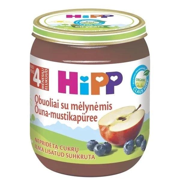 HiPP Apple With Blueberries Puree 125G - 6 Jars EmmBaby