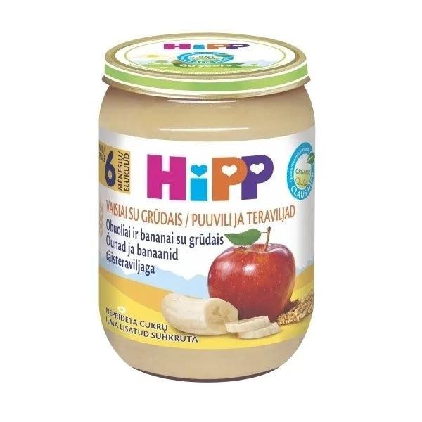 HiPP Apple and Banana with Grain Puree 190g - 6 Jars EmmBaby