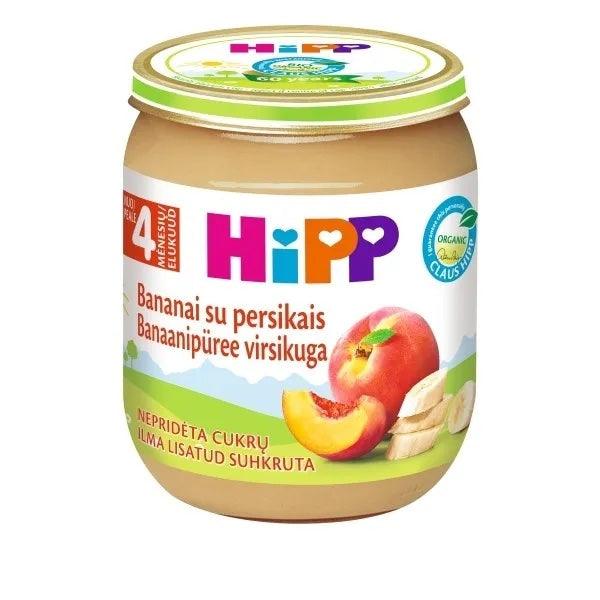 HiPP Banana And Peach Puree 125G - 6 Jars EmmBaby
