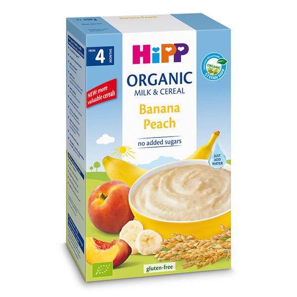 HiPP Banana Peach Organic Milk & Cereal 250g - 3 Pack EmmBaby