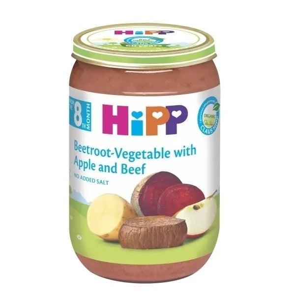HiPP Beetroot-Vegetable With Apple And Beef Puree 220G - 6 Jars EmmBaby