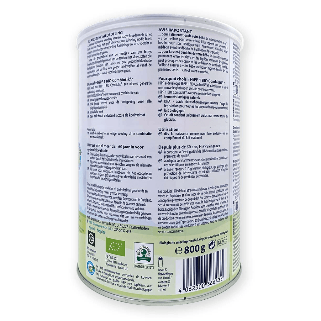 HiPP Dutch Stage 1 Combiotik Infant Milk Formula 0-6 months • 800g EmmBaby
