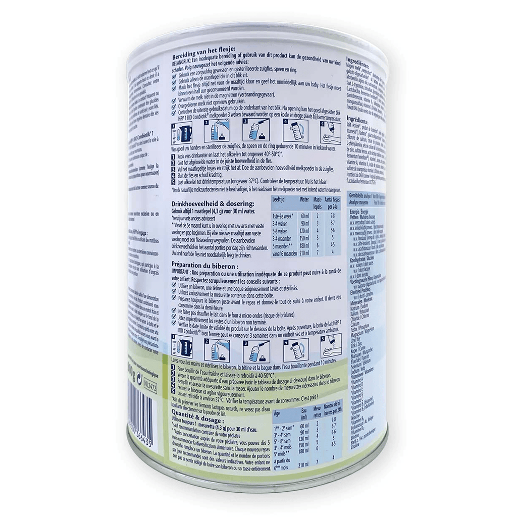 HiPP Dutch Stage 1 Combiotik Infant Milk Formula 0-6 months • 800g EmmBaby