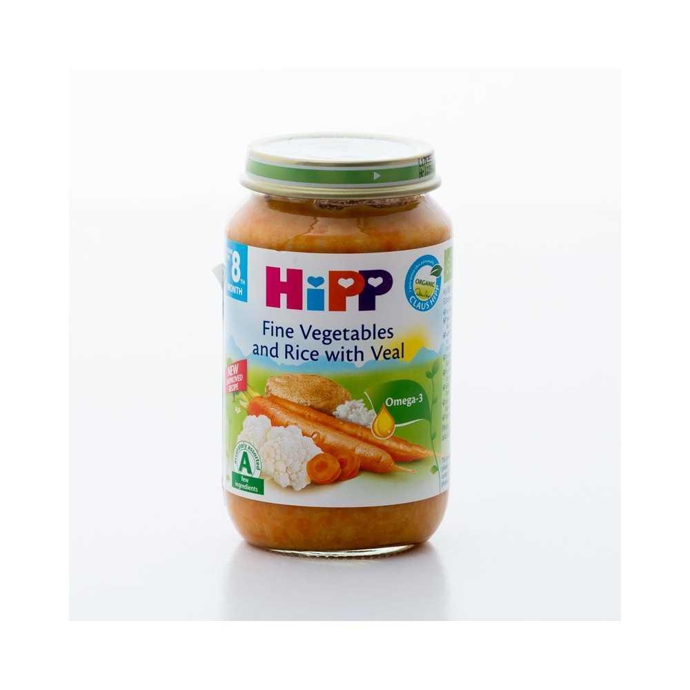 HiPP Fine Vegetables and Rice with Veal 220 g - 6 Jars EmmBaby