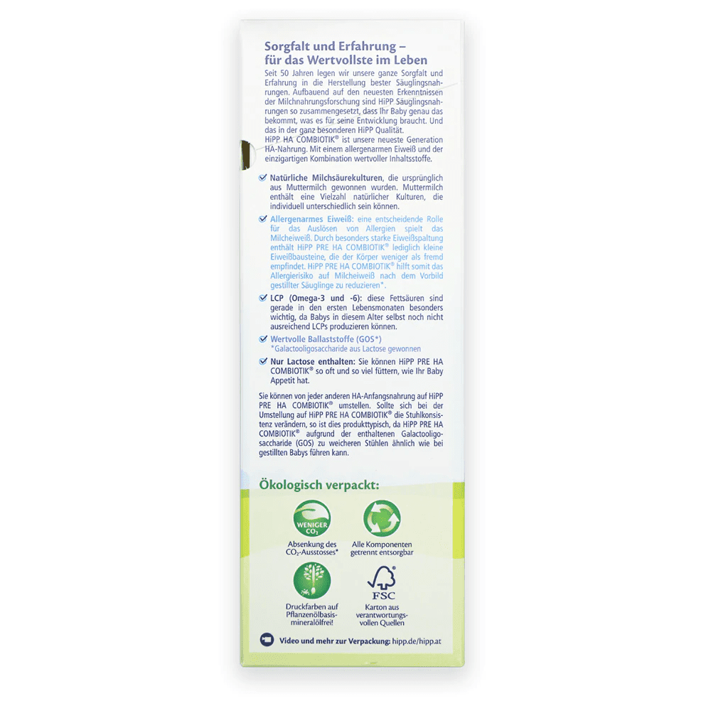 HiPP HA Germany Hypoallergenic Stage PRE Combiotic Infant Milk Formula –  EmmBaby