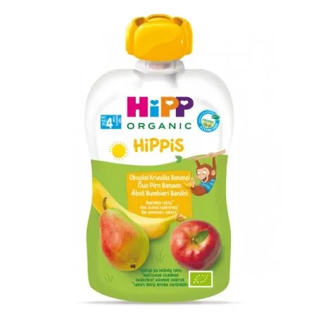 HiPP Hippis Apple Pear Banana Puree 100G - 6 Pouches EmmBaby