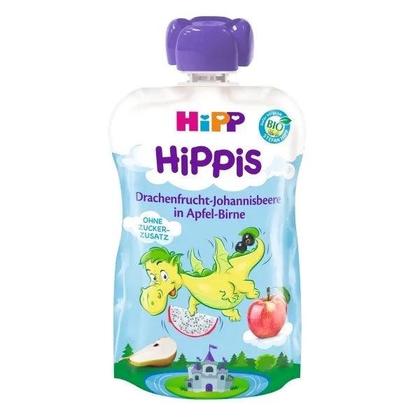 HiPP Hippis Apple, Pear, Pitahaya & Blackcurrant Puree 100G - 6 Pouches EmmBaby
