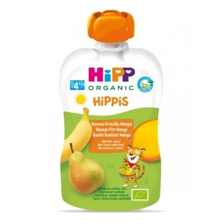 HiPP Hippis Banana Pear Mango Puree 100g - 6 Pouches EmmBaby