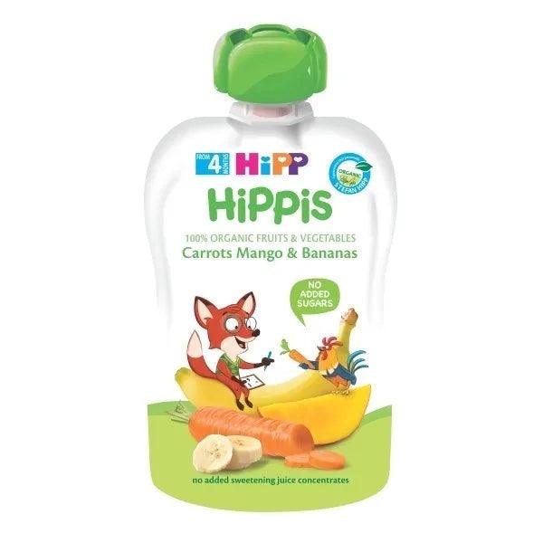 HiPP Hippis Carrots Mango & Bananas Puree 100G - 6 Pouches EmmBaby