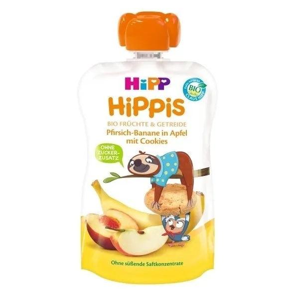 HiPP Hippis Peach Banana In Apple With Cookies 100G - 6 Pouches EmmBaby