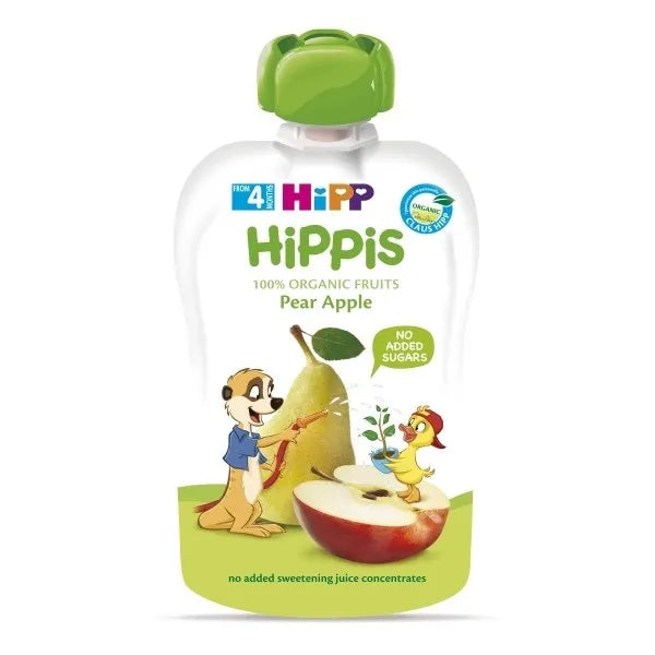 HiPP Hippis Pear Apple Puree 100G - 6 Pouches EmmBaby