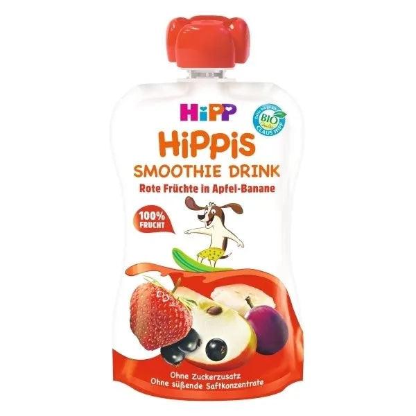 HiPP Hippis Smoothie Drink Apple Banana Berries 120g - 6 Pouches EmmBaby