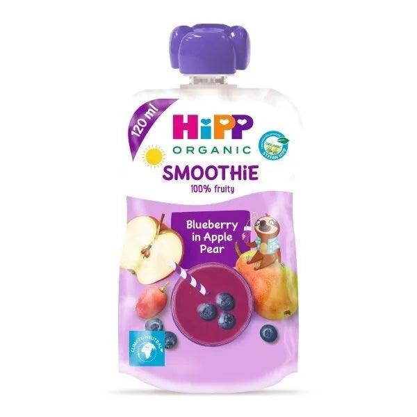 HiPP Hippis Smoothie Drink Apple Pear Blueberry 120g - 6 Pouches EmmBaby