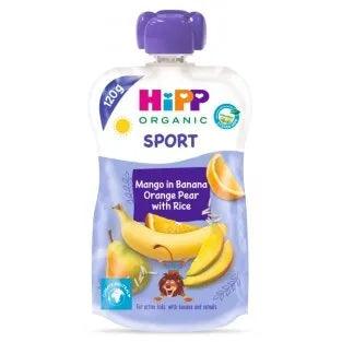 HiPP Hippis Sport Banana Orange Pear And Mango With Rice 120G - 6 Pouches EmmBaby