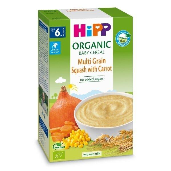 HiPP Multi Grain Squash With Carrot Organic Baby Cereal 200 G - 3 Pack EmmBaby