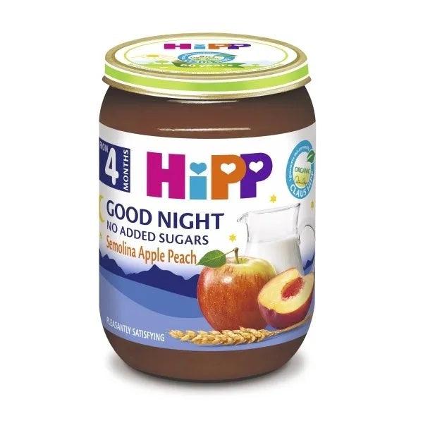 HiPP Semolina Apple Peach Milk Puree 190G  - 6 Jars EmmBaby