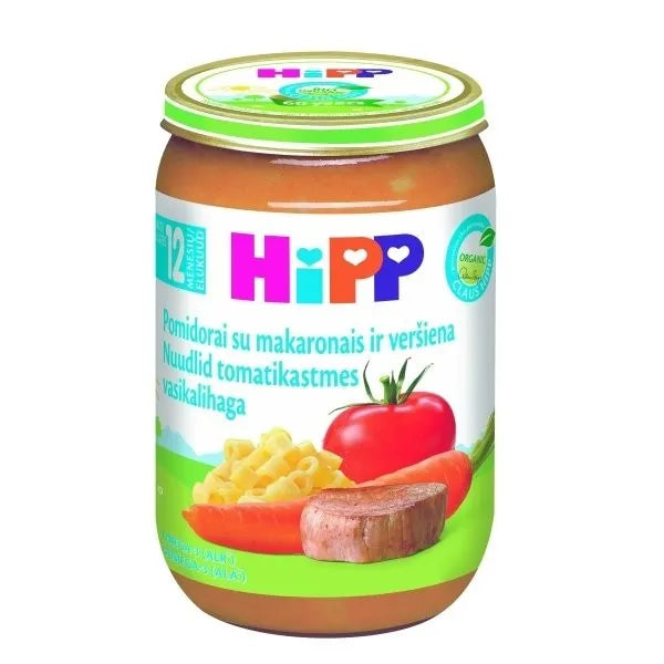 HiPP Tomatoes With Pasta And Veal Puree 220 G  - 6 Jars EmmBaby