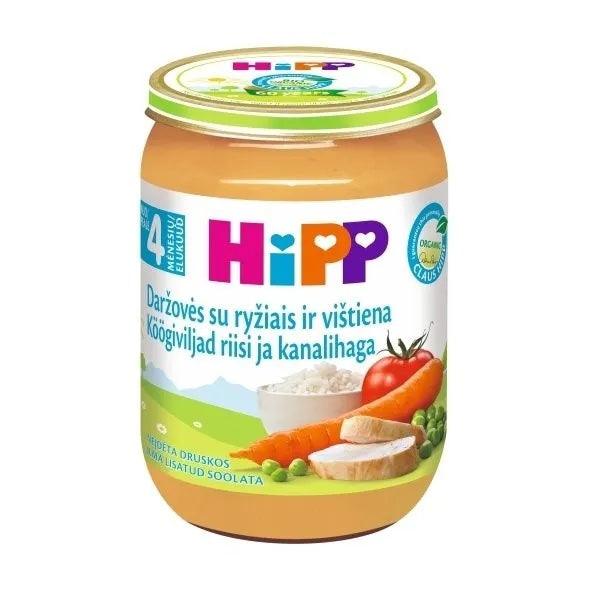 HiPP Vegetables With Rice And Chicken Puree 190G - 6 Jars EmmBaby