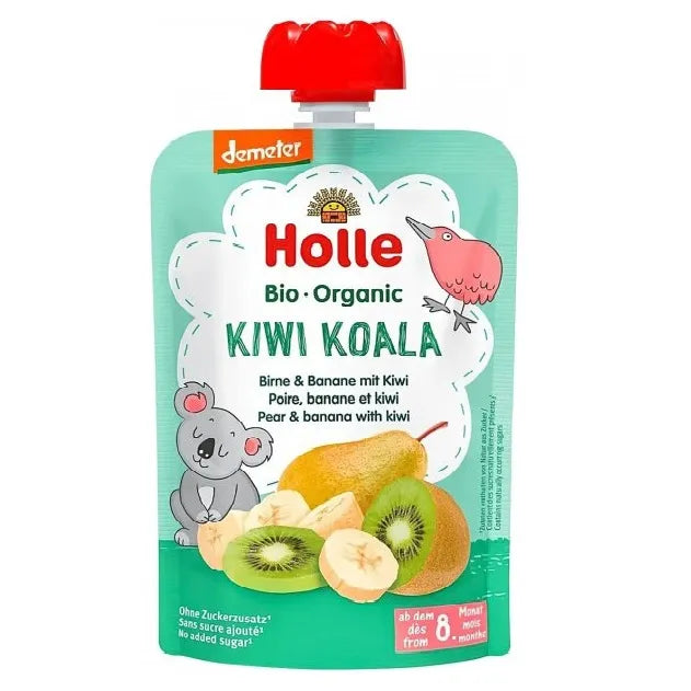 Holle Kiwi Koala: Pear, Banana & Kiwi (8+ Months) - 6 Pouches EmmBaby